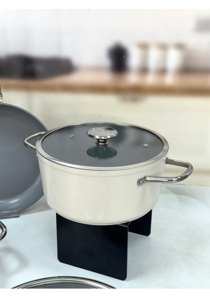 Cornhill 7 Parça Seramik Tencere Seti Krem fiyatları