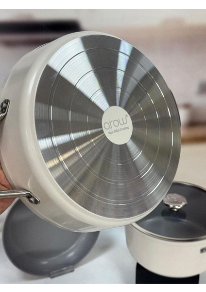 Cornhill 7 Parça Seramik Tencere Seti Krem indirimleri