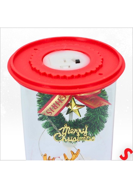 Yılbaşı LED Işıklı Geyikli Cam Fanus, 13CM x 8,5cm indirimleri