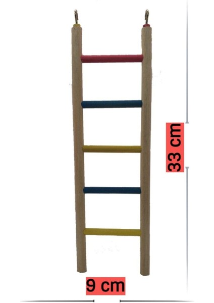 Trendme Büyük Ahşap Kuş Merdiveni 30 cm (Renkli) fırsatları