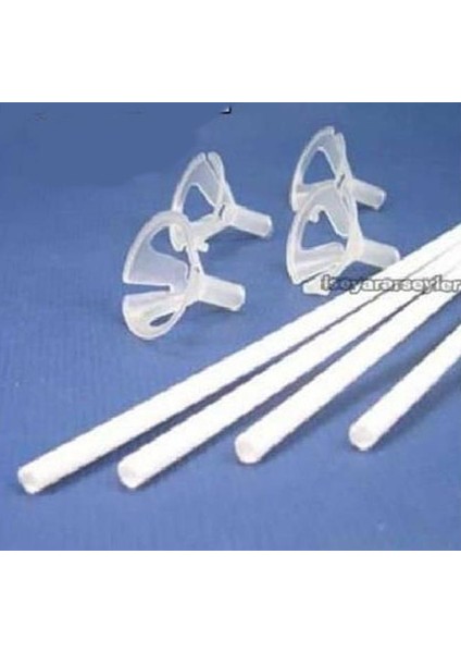 15 Adet Balon Çubuğu ve Balon Sap Tutacağı Set Balonların Ağzını Kendi Kapatan Düzeneğe Sahip Aparat