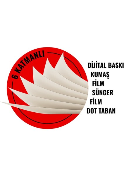 Beyaz Metalik Kaymaz Taban Yıkanabilir Ince Dijital Baskı Yolluk