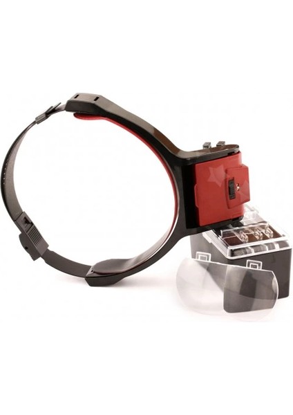 Lens Takmalı 4 Lens , LED Lambalı Şapka Tip Büyüteç modelleri