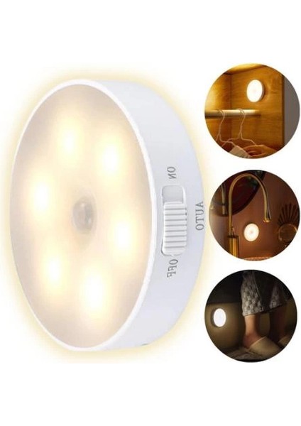 Hareket Sensörü Dolap Altı Aydınlatması USB Şarj Edilebilir LED (5148)