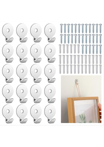 Çelik 30 Lb Yardımcı Askı Duvar Kancası Yardımcı Çevreli Resimler Için Çinko Kaplama Anahtar Deliği Stucco Hocs 40 Pack (Yurt Dışından) fiyatları