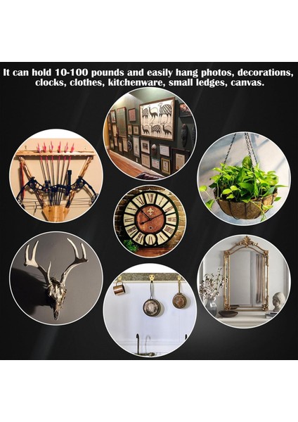 Yeni Resim Çerçevesi Hook Heavy Doubt Hook Kit 10-100 Lbs Resim Çerçeveleri, Ofis, Tuval, Saat 103PCS Için Uygun (Yurt Dışından) fırsatları