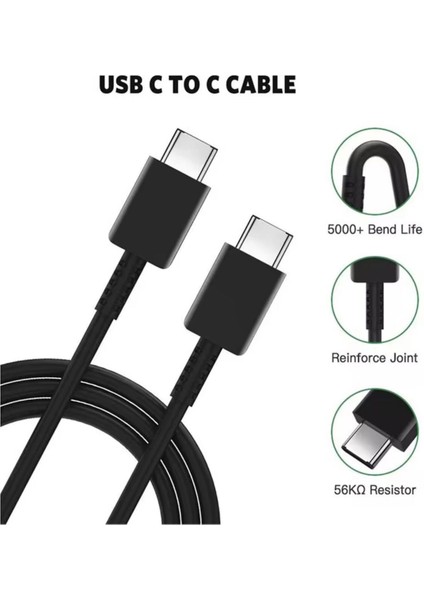 45W Süper Hızlı Şarj Cihazı | 1 Metre Type-C Kablo | Güçlü ve Hızlı Şarj