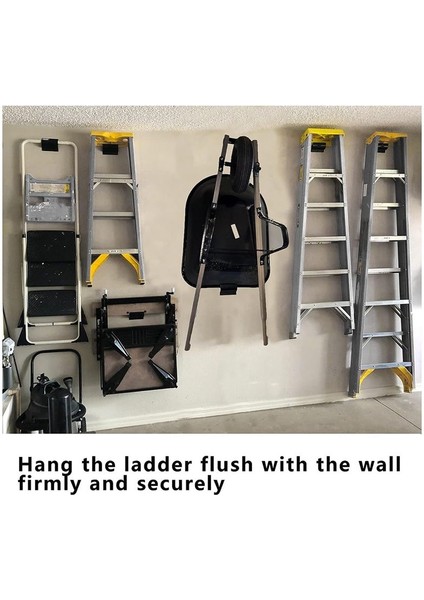 Heavy Gezgin Askı Duvar Monte Monte Ladder Hooks, Garaj Wall-2 Paketi Için Depolama Depolama Depolama Çerçarı Askıları (Yurt Dışından) modelleri
