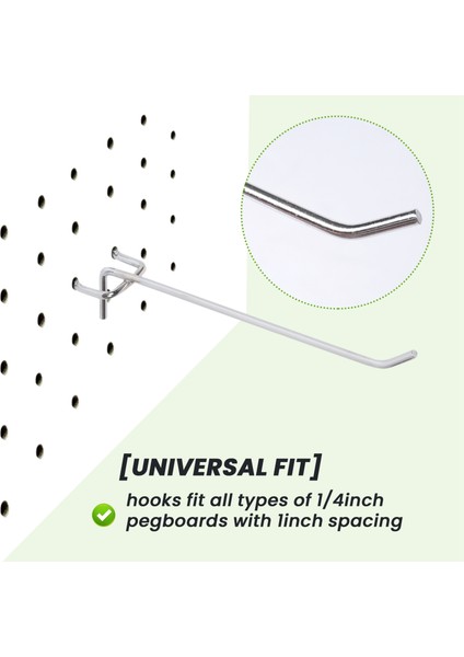 50 Pcs 6 Inç Pegboard Kancaları Metal Raf Kancaları ve Organizatör Çiftlik Pegboard Garaj Depolama Organizatör (Yurt Dışından) indirimleri