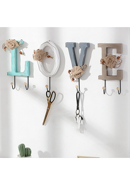 Aşk Tarzı Duvar Kancaları Anahtar Tutucular String Işıkları Diy Duvar Asma Kancalar Kahve Dükkanı 3D Kapı Sanat El Sanatları Hooks (Yurt Dışından) fırsatları