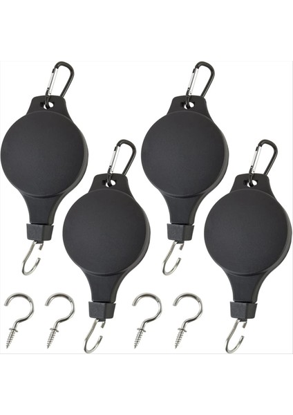 4pcs Bitki Kasnakları Bitki Kanca Kasnağı 4 Pcs Tavan Kancaları Asılı Bitkiler Için Geri Çekilebilir Bitki Askıları Açık (Yurt Dışından)