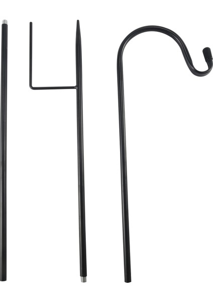 Çoban Kancaları Pasa Dayanıklı Bahçe Kazı Açık Metal Bitki Standı Askı Kuş Besleyici Direği 120X10X1CM (Yurt Dışından)