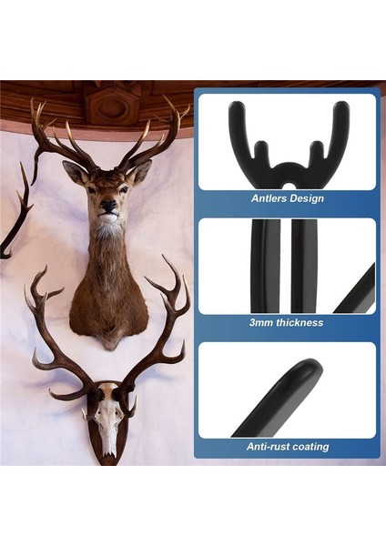 8 Paket Geyik Kafatası Kancaları, Çelik Avrupa Dağı Kafatası Askı Geyiği Kafatası Asma Oturma Odası Için Kolay Kurulum, Yatak Odası (Yurt Dışından) fırsatları
