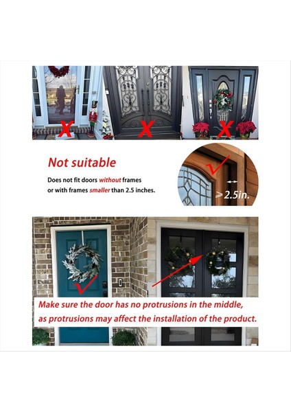 Işıklar ve Bitkiler Için Ön Kapı Hook Ağır Hizmet Noel Dekorasyon Sahibi Ön Kapı Teleskopik Asma Rafı (Yurt Dışından) fırsatları