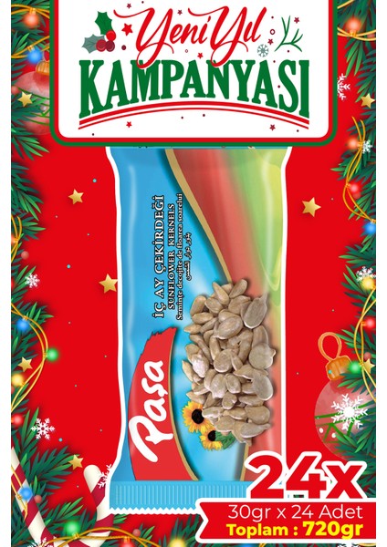 Kavrulmuş Ay Çekirdeği İçi 720 gr (24x30 gr), Tuzlu İç Ay Çekirdeği