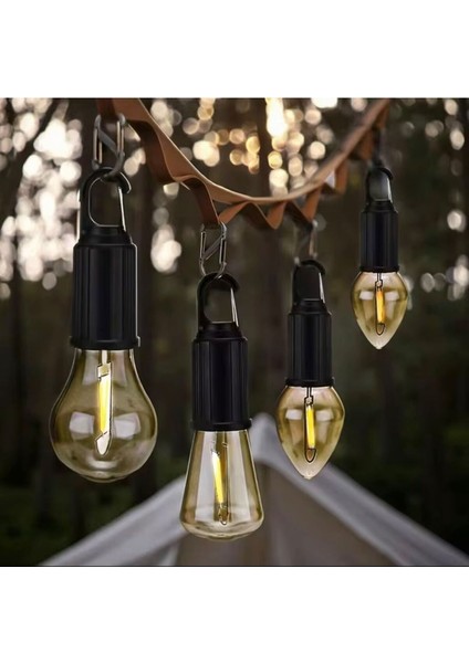 Taşınabilir Şarjlı LED Ampül Outdoor Kamp Bahçe Lambası