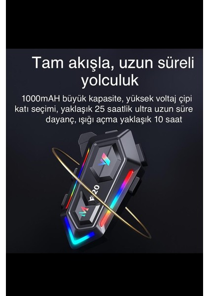 Ipx6 Su Geçirmez 5.3 Motosiklet Interkom: 1000MAH Batarya ile Uzun Yolculuklar fırsatları