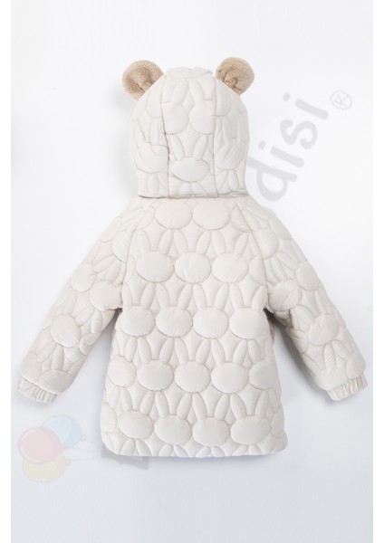Yeni Tavşanlı Fermuarlı Içi Kürklü Peluş Cepli Kapüşonlu Şişme Kar Kışlık Kız Bebek Mont Çocuk Kaban fiyatları
