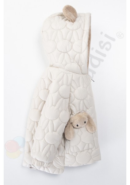 Yeni Tavşanlı Fermuarlı Içi Kürklü Peluş Cepli Kapüşonlu Şişme Kar Kışlık Kız Bebek Mont Çocuk Kaban modelleri