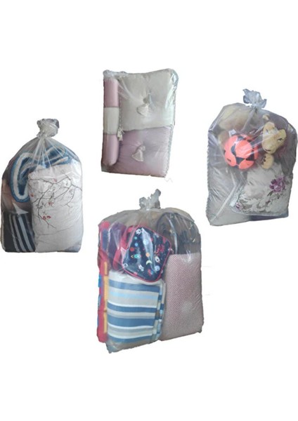 10 Adet Şeffaf Lastikli Büyük Boy Kokusuz Giysi Yorgan Battaniye Düzenleyici Kalın Hurç Poşet 80X110