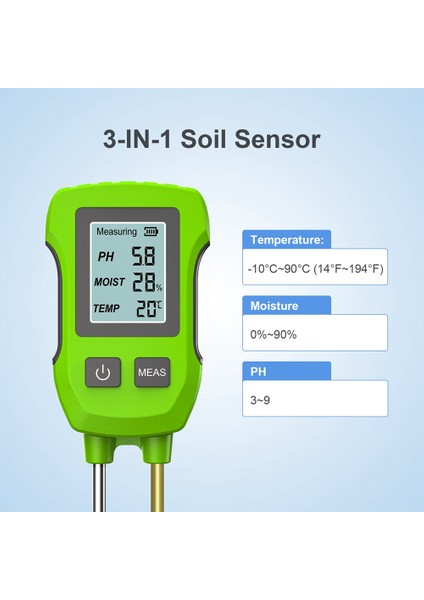 3'ü 1 Arada Toprak Test Cihazı Ph/nem/sıcaklık Dijital LCD Ölçer Isıya Dayanıklı (Yurt Dışından) fırsatları