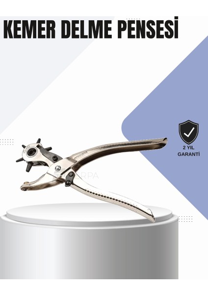 Kemer Delme Pensesi Çok Amaçlı 6 Farklı Delik Boyu Ayarlı Deri Delme Aleti