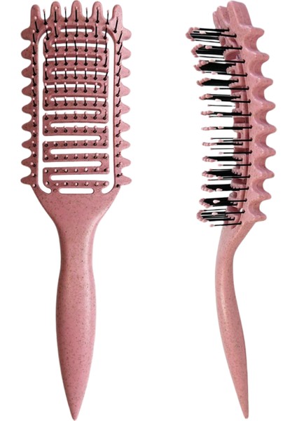 Içi Boş Tarak Kafa Derisi Masajı Saç Düzleştirme Kaburga Tarak Sıçrama Bukle Tanımlama Şekillendirme Saç Araçları (Yurt Dışından)
