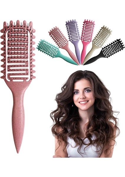 Içi Boş Tarak Kafa Derisi Masajı Saç Düzleştirme Kaburga Tarak Sıçrama Bukle Tanımlama Şekillendirme Saç Araçları (Yurt Dışından) fiyatları