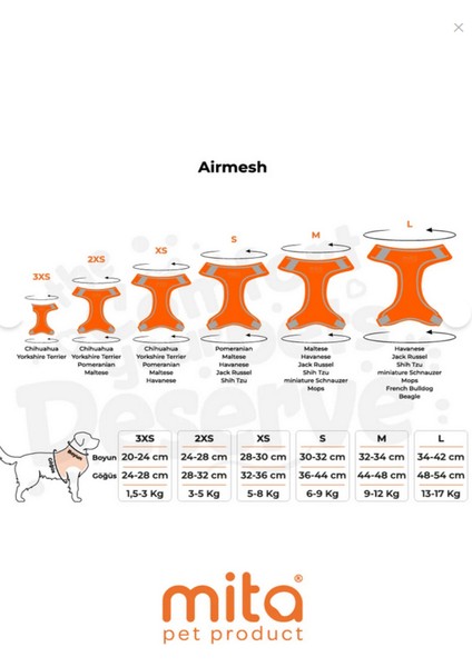 12’lı Set Air Mesh Antibakteriyel L Gögüs Tasması Turuncu modelleri