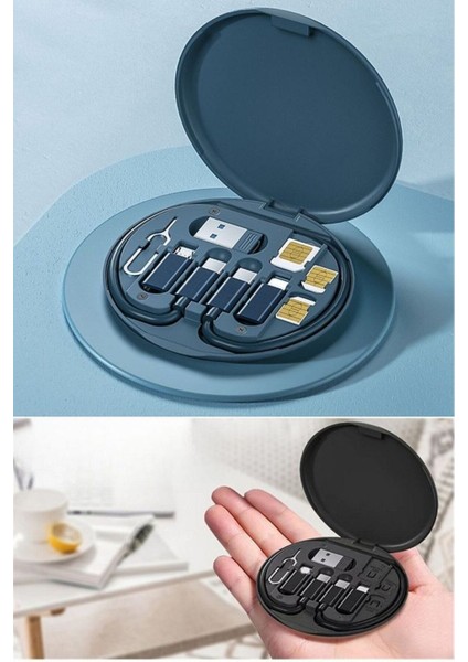 60W Destekli Kablo Kutusu Seyahat Kablo Seti 5'i 1 Arada USB Type-C Şarj Kablosu Seti fiyatları