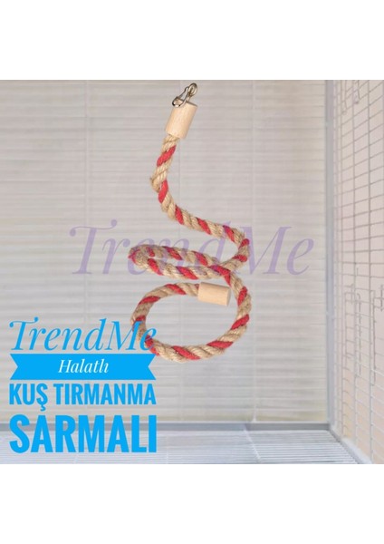 Trendme Esnek Renkli Kuş Tırmanma Oyuncağı ( Kırmızı )