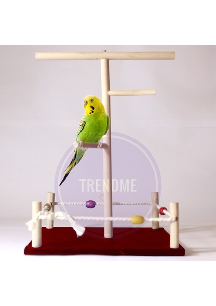 Trendme Ahşap Kuş Oyun Parkı 2 (Kırmızı)