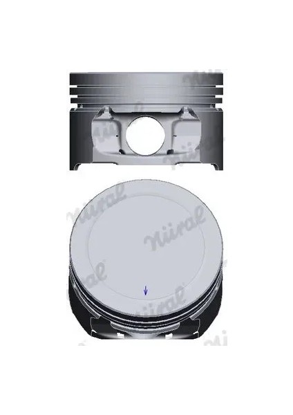 Motor Pıston+Segman [ Rıken ] 78.50 mm [+ 0.50] Peugeot P106 P206 P306 P307 1.6 8V 93- TU5JP ####