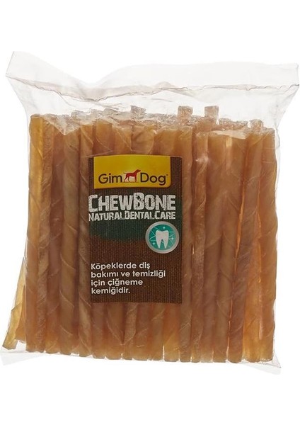 Mordimi Köpekler Için Burgu Çubuk Kemik, Çiğneme Kemiği, Naturel, 50'li, 300 gr
