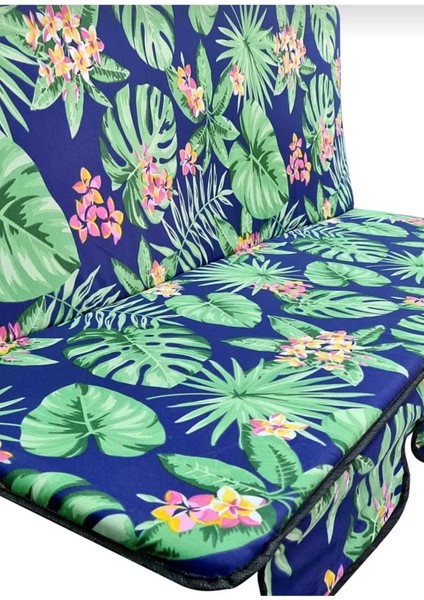 Yeşil Yaprak Salıncak Minder Seti, 2 Kişilik, Tenteli, Süngerli, Rahat ve Şık modelleri