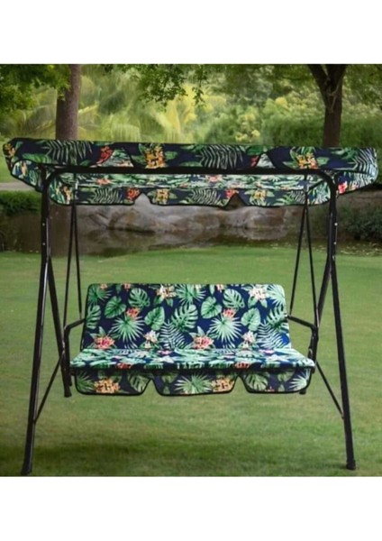 Yeşil Yaprak Salıncak Minder Seti, 2 Kişilik, Tenteli, Süngerli, Rahat ve Şık fırsatları