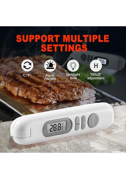 Gıda Termometresi LCD Dijital Şarj Edilebilir Termometre Açık Dış Mekan Barbekü Et Gıda Termometresi (Yurt Dışından) fırsatları