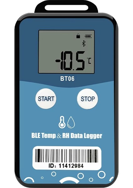 BT06 Mini Nem Sıcaklık Veri Logger Dijital 32000 Nokta Dahili Sensör Uzun Mesafe Bluetooth Kaydedici (Yurt Dışından)