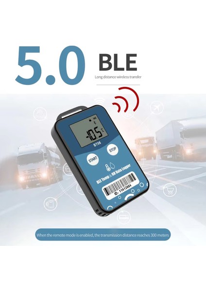 BT06 Mini Nem Sıcaklık Veri Logger Dijital 32000 Nokta Dahili Sensör Uzun Mesafe Bluetooth Kaydedici (Yurt Dışından) fırsatları