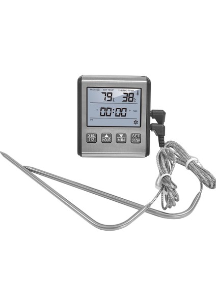 TP710S Fırın Içen Mutfak Için Dijital Termometre Iki Problu Et Barbekü Termometresi ile Izgara Pişirme (Yurt Dışından)