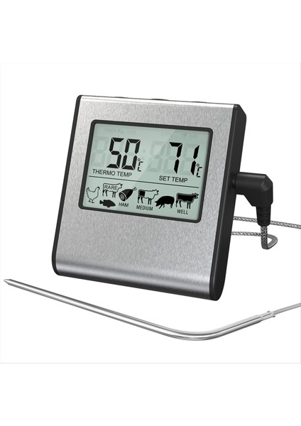 LCD Pişirme Problu Dijital Et Termometresi Izgara Mutfak Kullanımı Için Gıda Sıcaklık Sıcaklığı (Yurt Dışından)