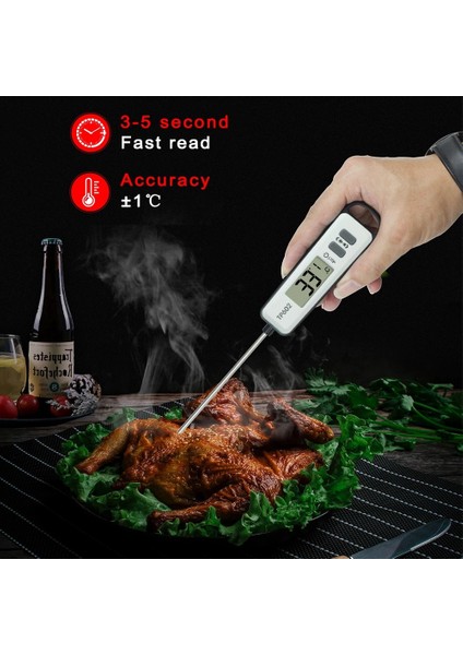 TP602 Et Termometresi Mutfak Mutfak Dijital Pişirme Gıda Sütü Sütü Prob Barbekü Ev Sıcaklık Dedektörü Aracı (Yurt Dışından) fiyatları
