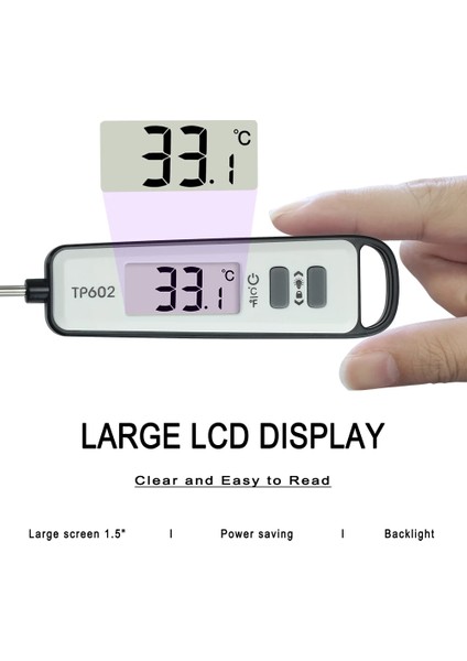 TP602 Et Termometresi Mutfak Mutfak Dijital Pişirme Gıda Sütü Sütü Prob Barbekü Ev Sıcaklık Dedektörü Aracı (Yurt Dışından) indirimleri