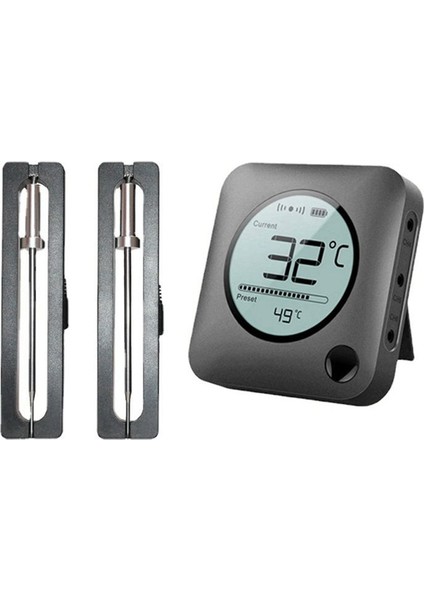 Barbekü Pişirme Gıda Termometresi Bluetooth Akıllı Güvenli Güvenli Izgara Termometresi Bbq Fırını Için Zamanlayıcı Sıcaklık Alarmı (Yurt Dışından)
