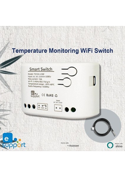 Ewelink Uygulaması Wifi Akıllı Sıcaklık Anahtarı 10A Izleme Termostat 1ch Wifi Röle Modülü Ac 85-250V (Yurt Dışından) indirimleri