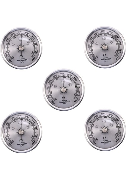 5x Ev Basınç Göstergesi Hava Istasyonu Metal Duvar Asma Barometre Atmosferik Çok Faklamlı Termometre Higometre (Yurt Dışından)