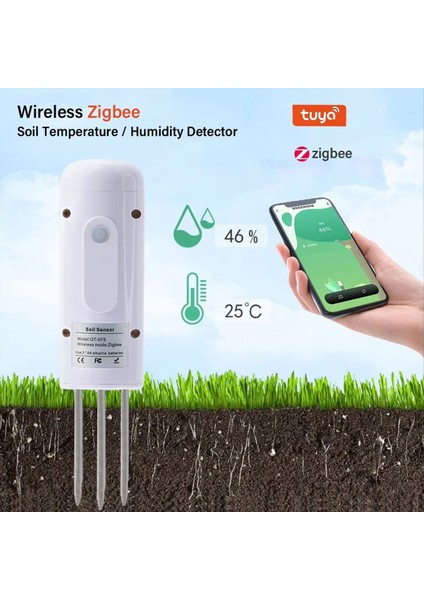 Zigbee Bitki Monitörü Açık Toprak Sıcaklık Ölçer Nem Nem Test Cihazı Bahçe Otomasyonu Sulama Tuka Dedektörü (Yurt Dışından) indirimleri