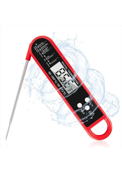 Dijital Et Termometresi Mutfak Yemekleri Için Bbq Izgara Termometresi Için Arka Işığı Anında Termometre (Yurt Dışından)