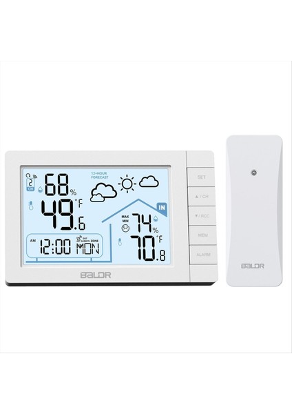 Kablosuz Sensörlü Baldr Kablosuz Hava Istasyonu Dcf Radyo Kontrollü Saat Iç/dış Mekan Termometresi Higometre Higometre (Yurt Dışından) fiyatları