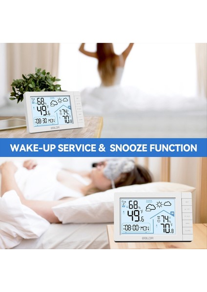 Kablosuz Sensörlü Baldr Kablosuz Hava Istasyonu Dcf Radyo Kontrollü Saat Iç/dış Mekan Termometresi Higometre Higometre (Yurt Dışından) indirimleri